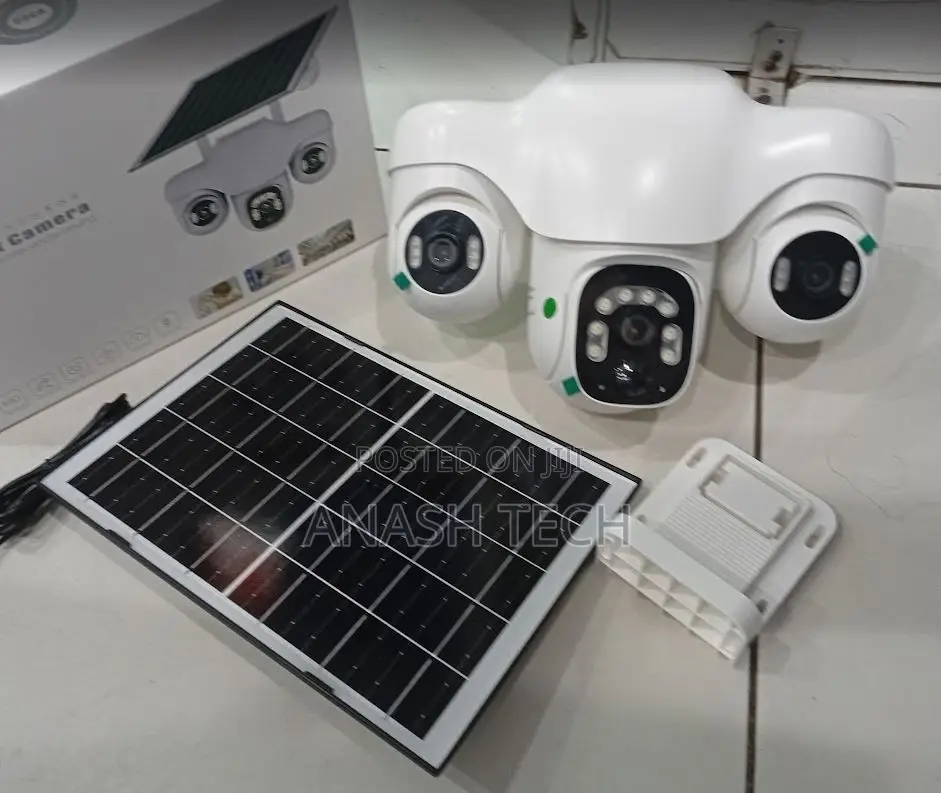 3-Lens V380 Pro Outdoor Wireless Solar Security Camera