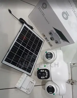 V380 Pro 3-Lens Solar WiFi PTZ Security Camera