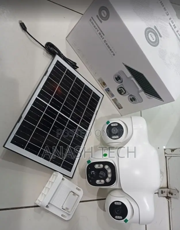 V380 Pro 3-Lens Solar WiFi PTZ Security Camera