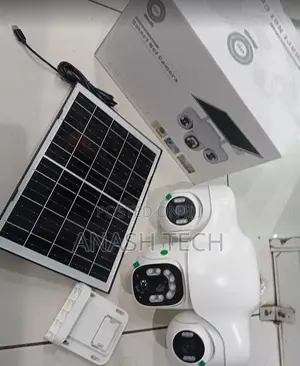 Triple Screen Wireless Solar PTZ Camera With Night Vision