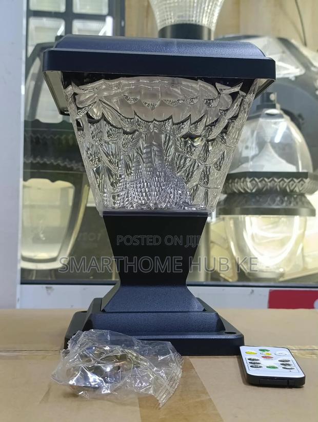 *Square Big Solar Gate Pillar Lights - main view