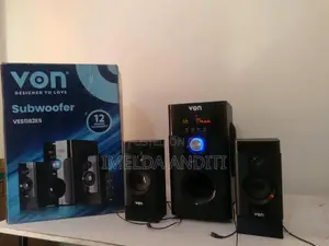 VON 2.1 Subwoofer Speaker – 116W RMS, Bluetooth, USB/SD, FM Radio