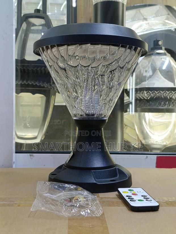 Round Big Solar Gate Pillar Light
