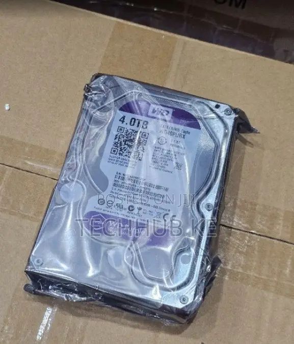 Wd 4tb Wd40purx " 3.5 Sata Hdd, 7200rpm, 64mb High-Speed Data Storage