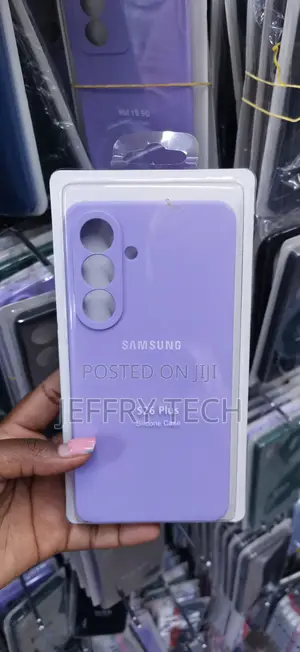Purple Liquid Silicone Phone Case Labeled for Samsung Galaxy S26 Plus