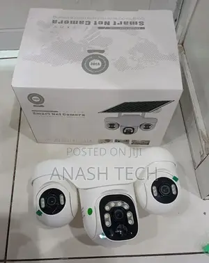 Wireless 3-Lens Solar PTZ Surveillance Camera With WiFi