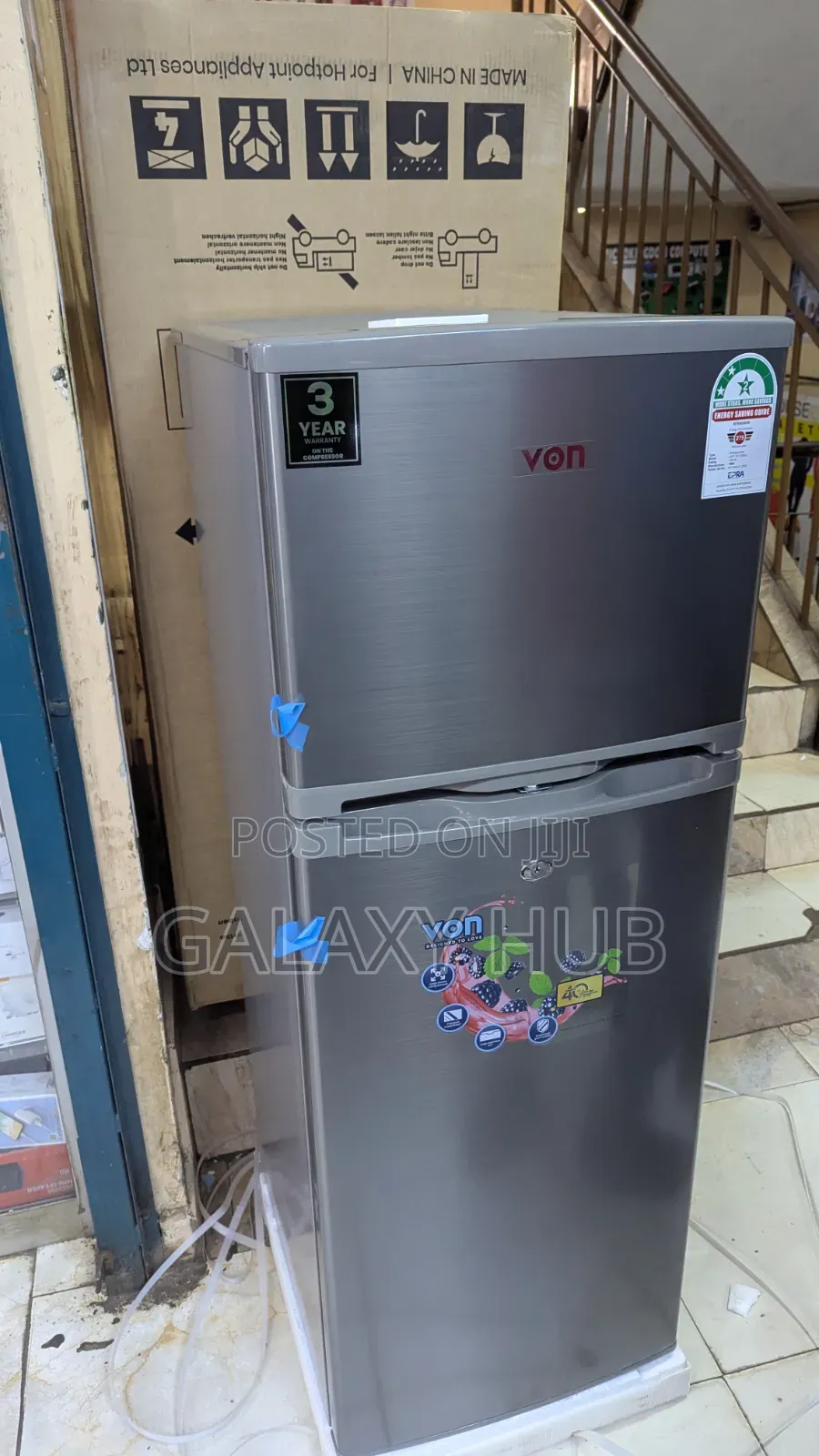 Von 118L Double Door Refrigerator