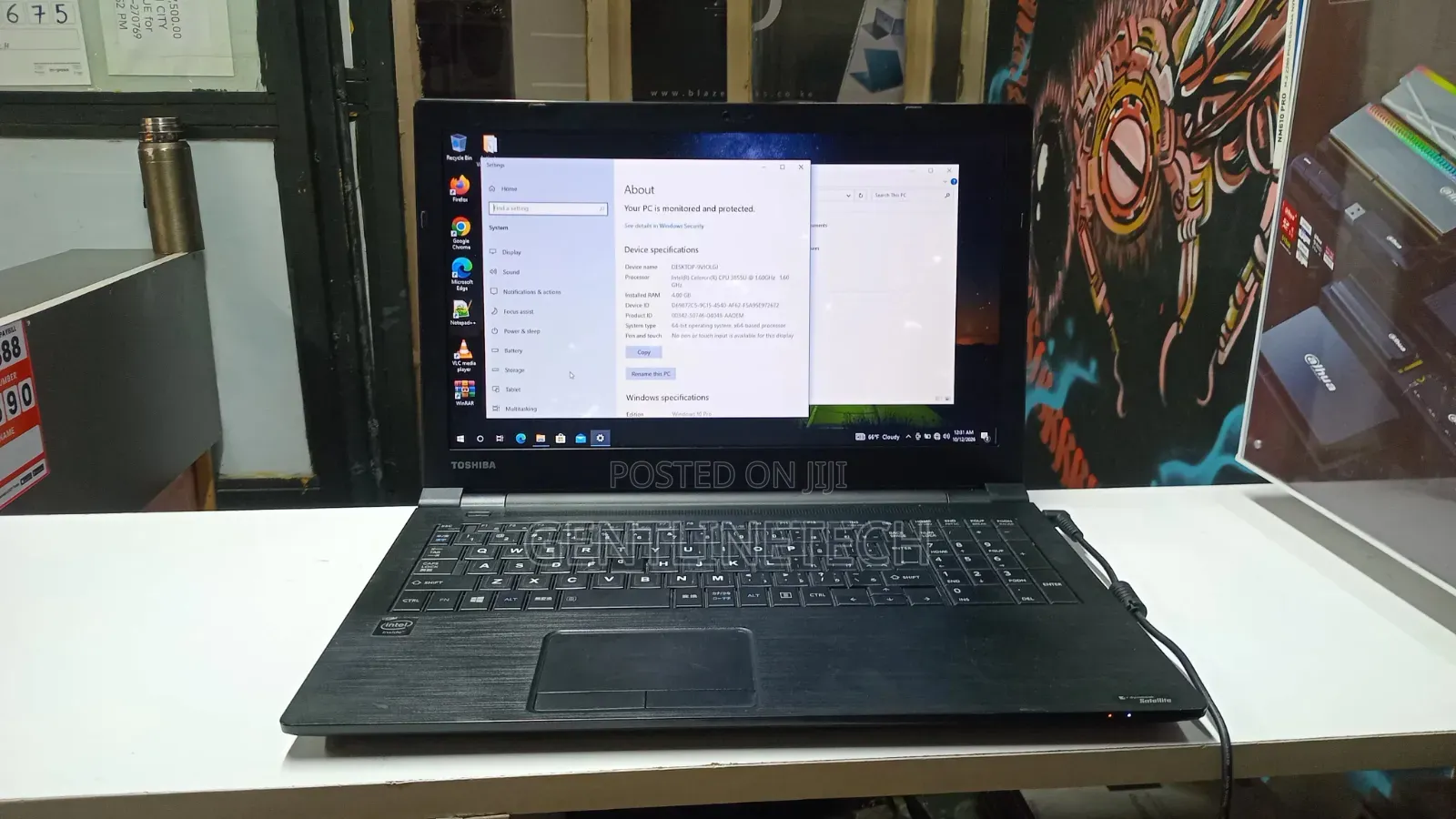 Laptop Toshiba 4GB Intel Celeron HDD 500GB
