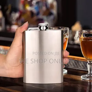 236ml Stainless Steel Silver Hip Whiskey Flask