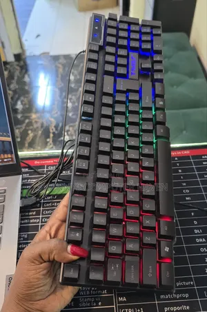 RGB Rainbow Backlit GamingKeyboard for PC–Stylish USB ComputerKeyboard