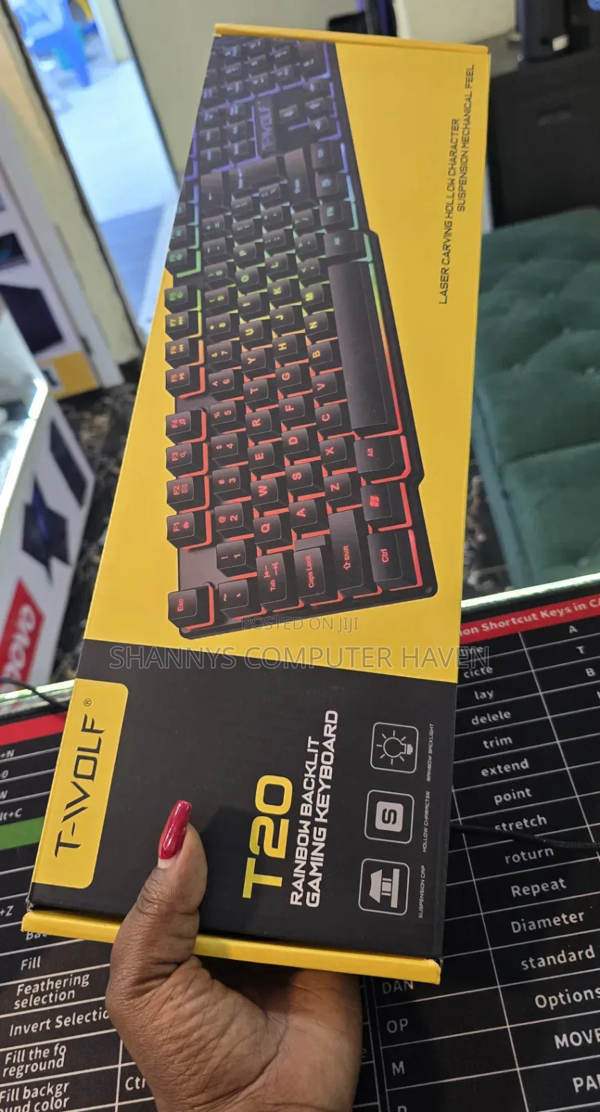 RGB Rainbow Backlit GamingKeyboard for PC–Stylish USB ComputerKeyboard