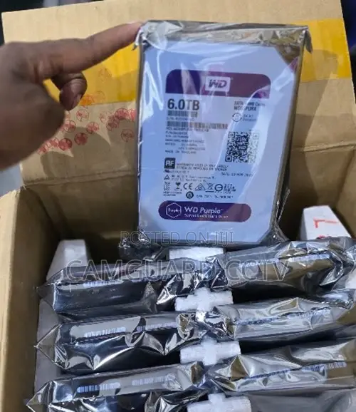 Western Digital 6TB Purple 24/7 Surveillance Hard Drive - 64MB Cache