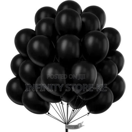 Black Latex Balloons 100 Pieces - main view