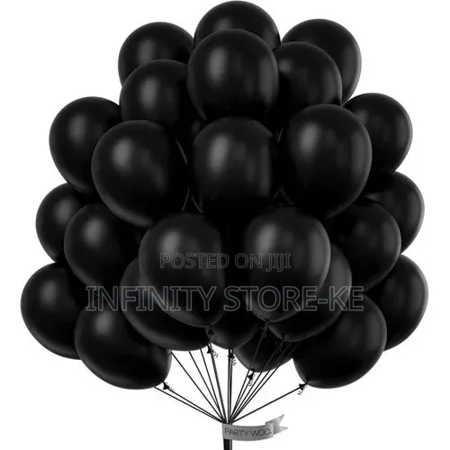Black Latex Balloons 100 Pieces