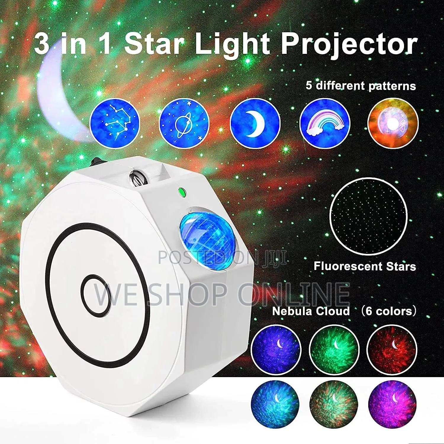 Galaxy Night Light Projector With Bluetooth Speaker