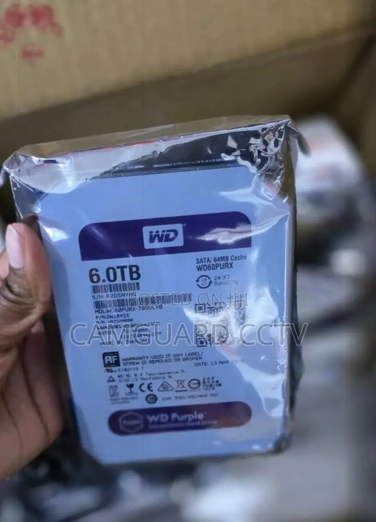 Western Digital 6TB Purple Surveillance Internal Hard Disk Drive