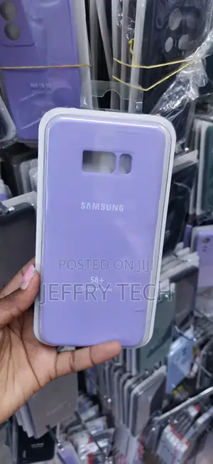 Samsung Galaxy S8+ Silicone Case in a Purple or Violet Colorway