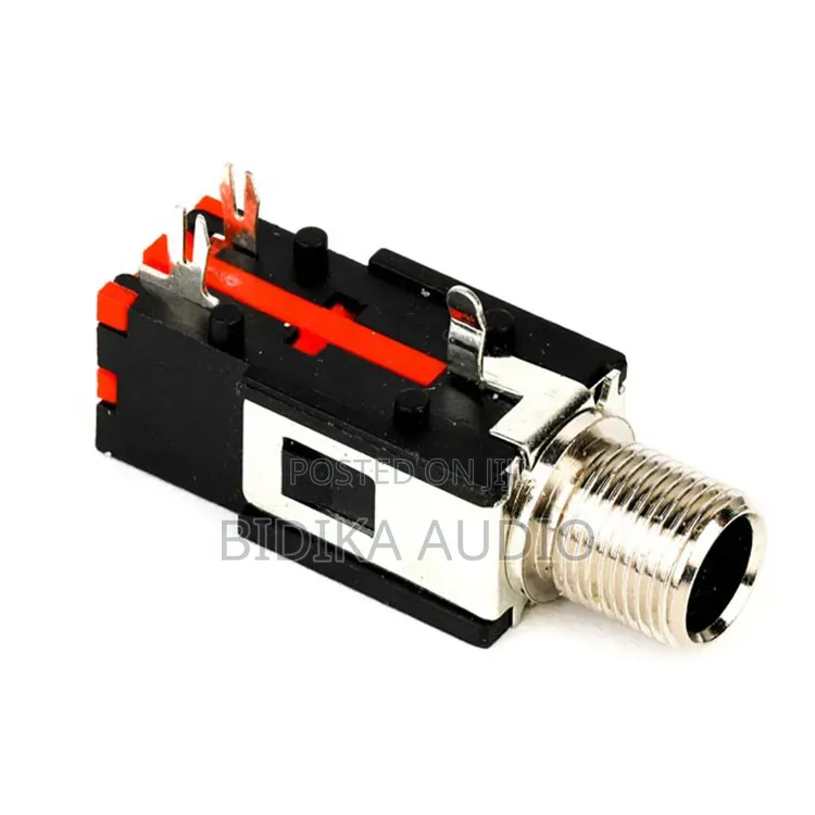 Audio Connector,6.35mm 1/4" Mono Jack PCB Mount