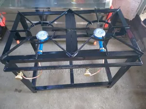 Commercial Two-Burner Mild Steel Gas Cooker High Pressure