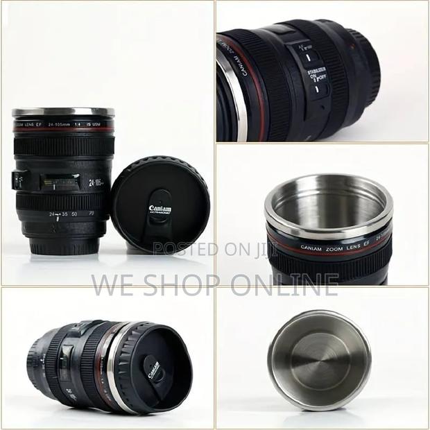 Camera Lens Mug, 450ml Stainless Steel Cup - thumbnail 4