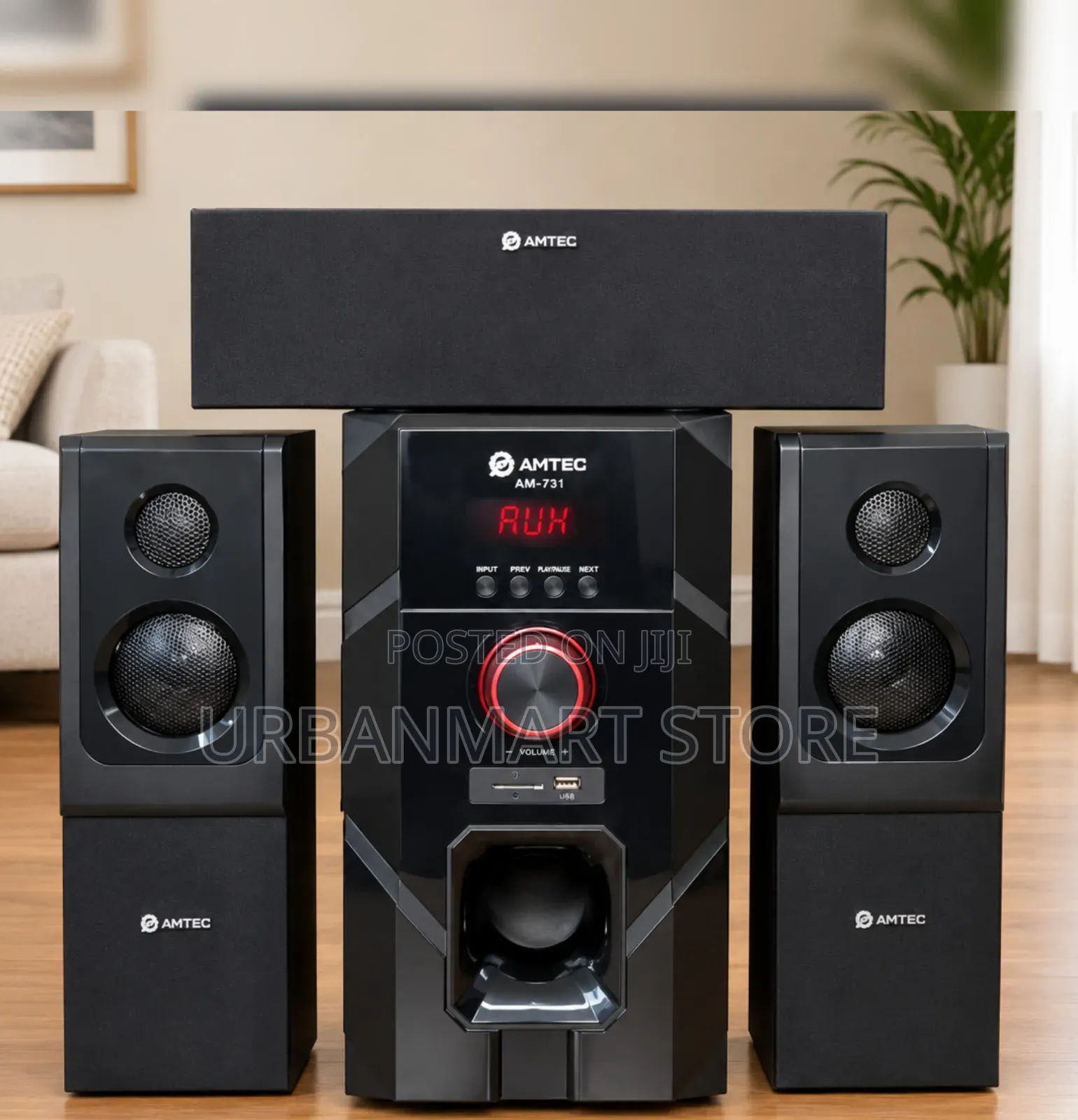 Amtec AM-731 Bluetooth Speaker With Tower Speakers