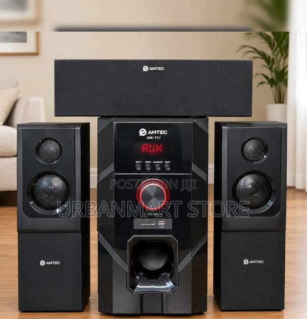 Amtec AM-731 Bluetooth Speaker With Tower Speakers - main view
