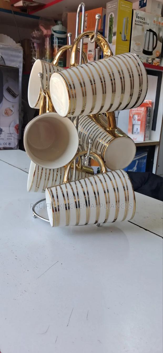 Ceramic Gold Ring Mugs - main view