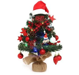 Table Top Potted Christmas Tree With Inbuilt Lights and Decorations