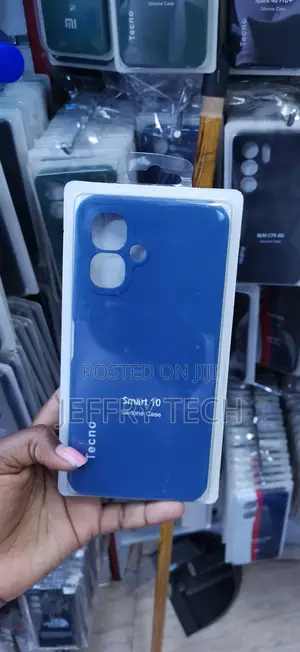 Blue Silicone Phone Case Labeled for the Tecno Smart 10 / Spark Go 2