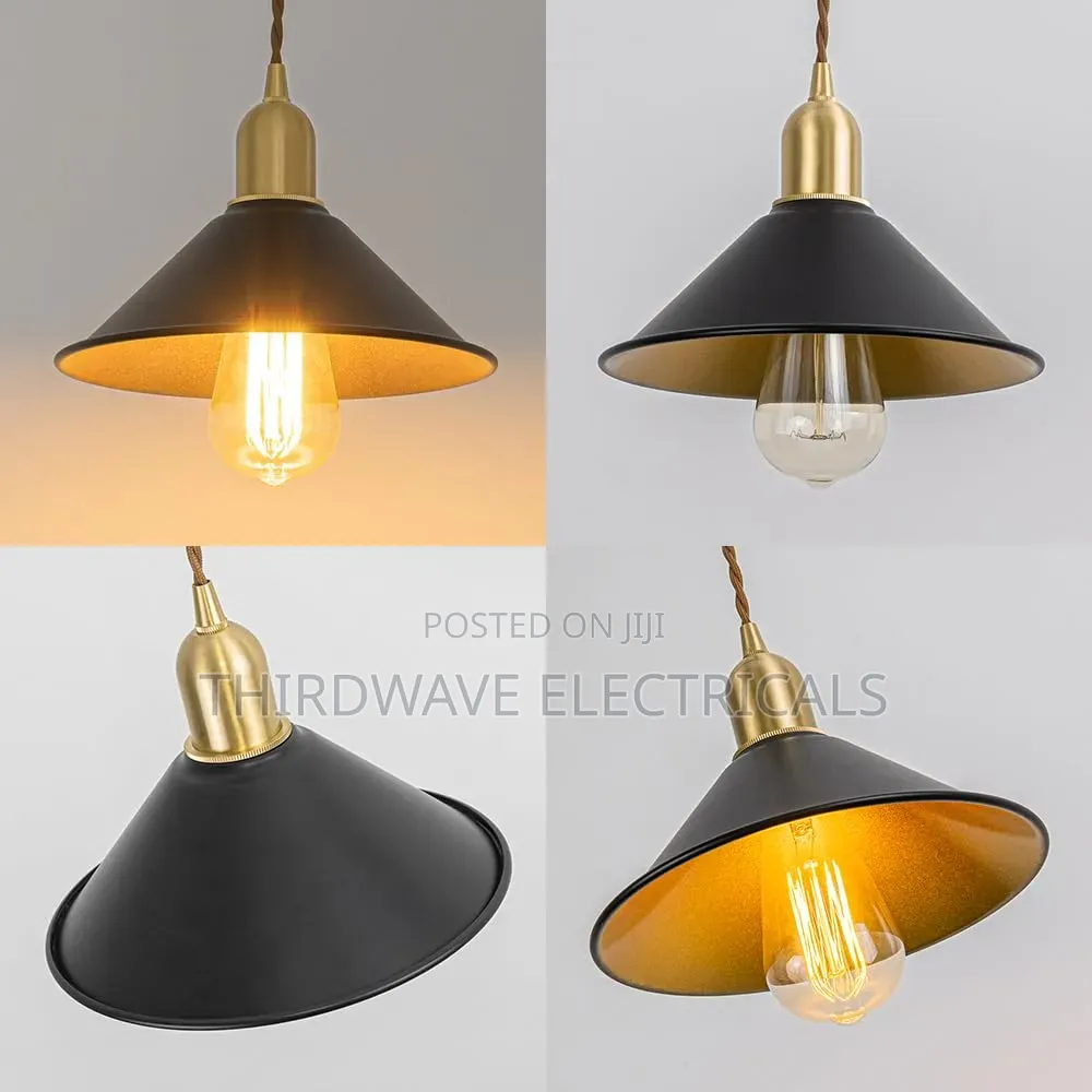 Black and Gold Metal Pendant Lamp for Kitchen Island
