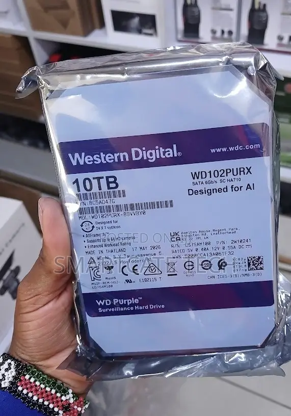 WD Purple 10TB CCTV Hard Drive – Reliable 24/7 Recording