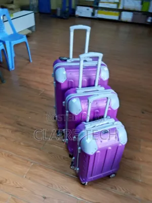 Luxury Fibre Suitcase With Briefcase and Travel Bag