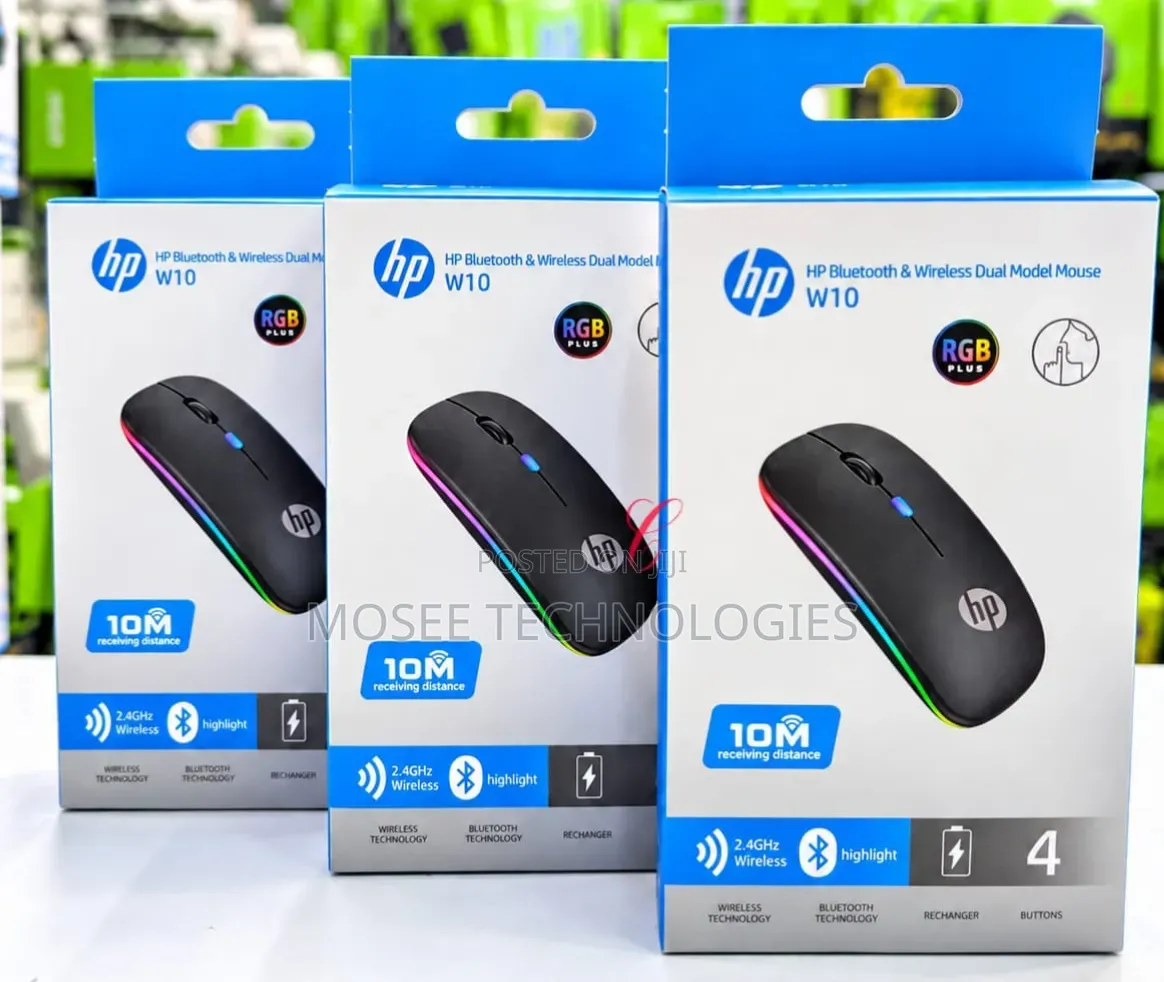 HP W10 Rechargeable Dual-Mode Bluetooth & Wireless Mouse