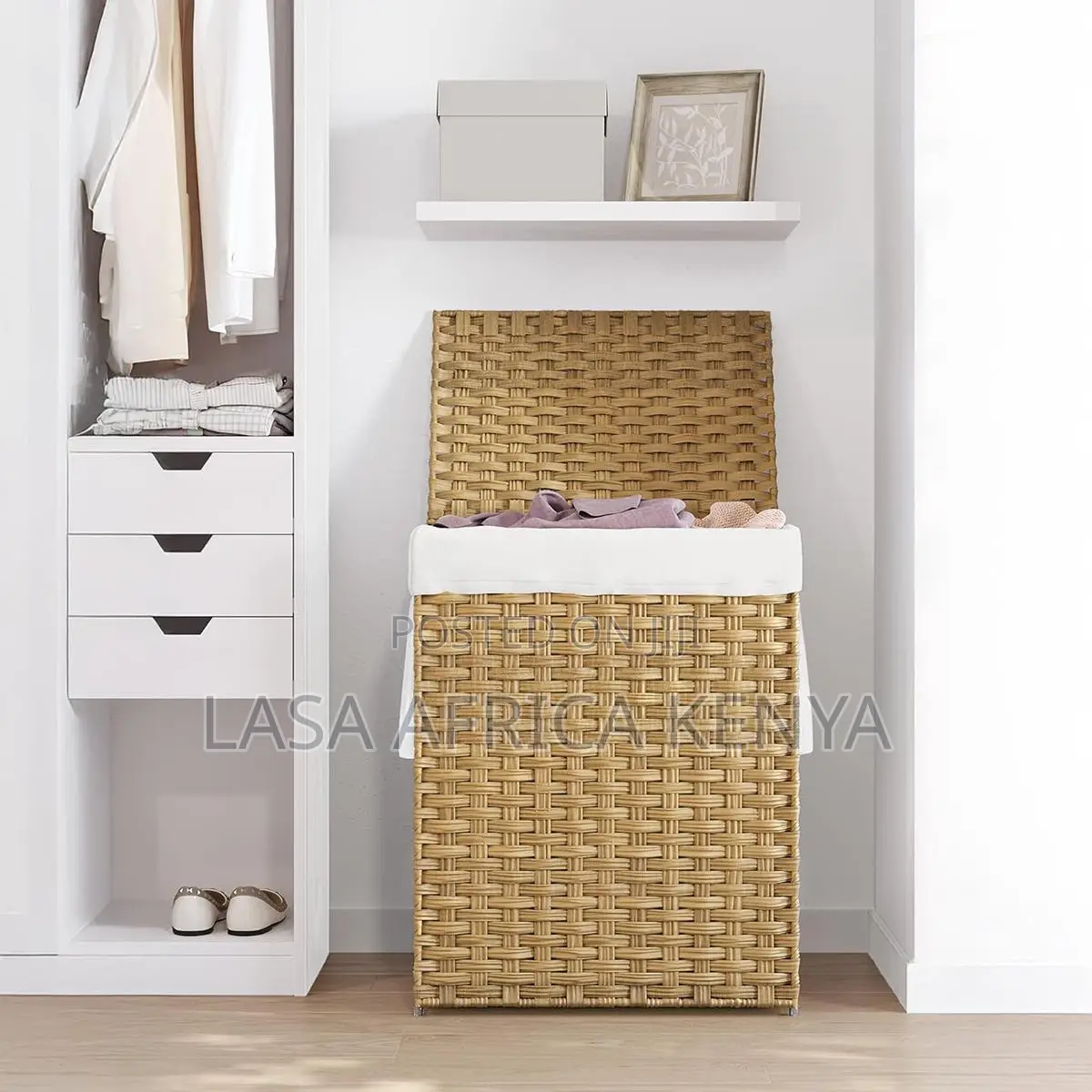 Folding Laundry Hamper With Lid and Removable Liner