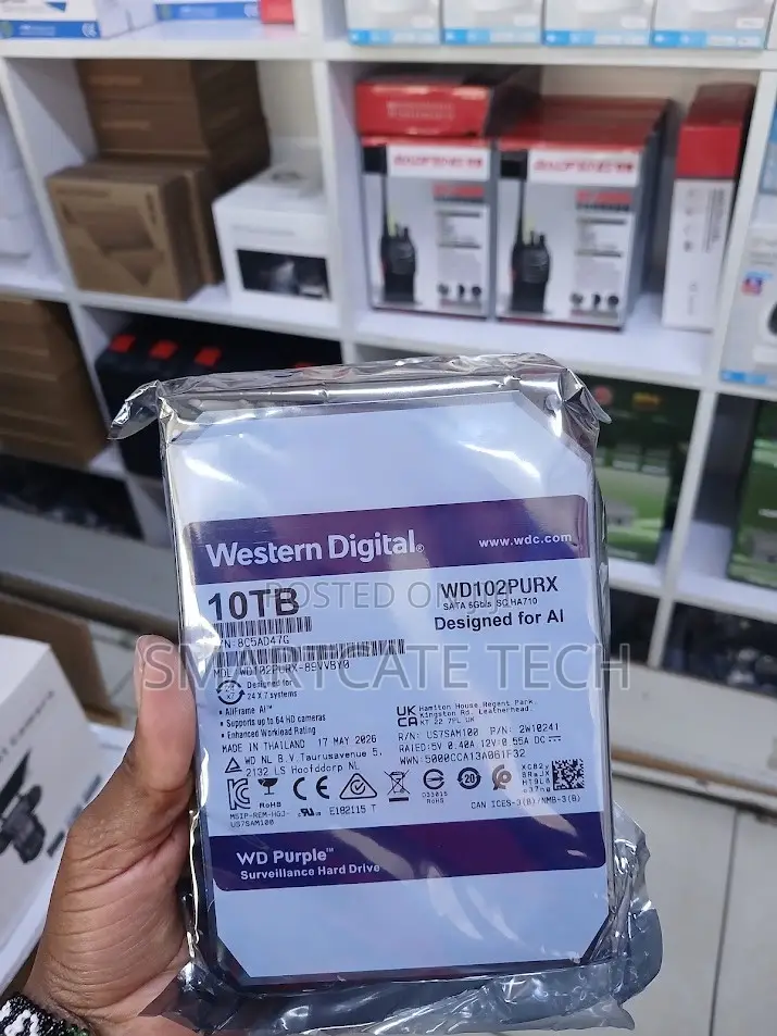 1. WD Purple 10TB Surveillance HDD – Large-Capacity Security Storage