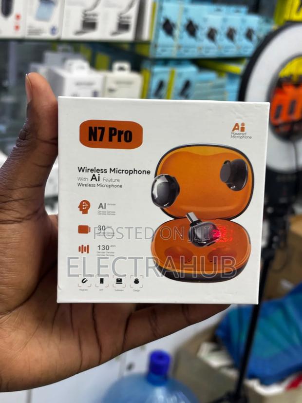 N7 Pro AI Powered Noise Cancelling Tiny Magnetic Wireless Microphones