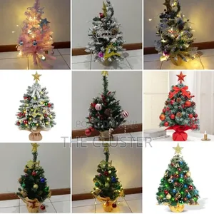 *Mini Tabletop Christmas Tree With Decorations and Lights*