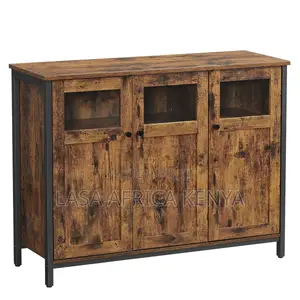 3-Door Storage Sideboard - Brown and Black