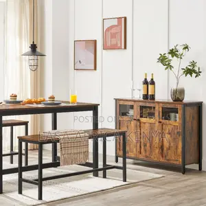 3-Door Storage Sideboard - Brown and Black