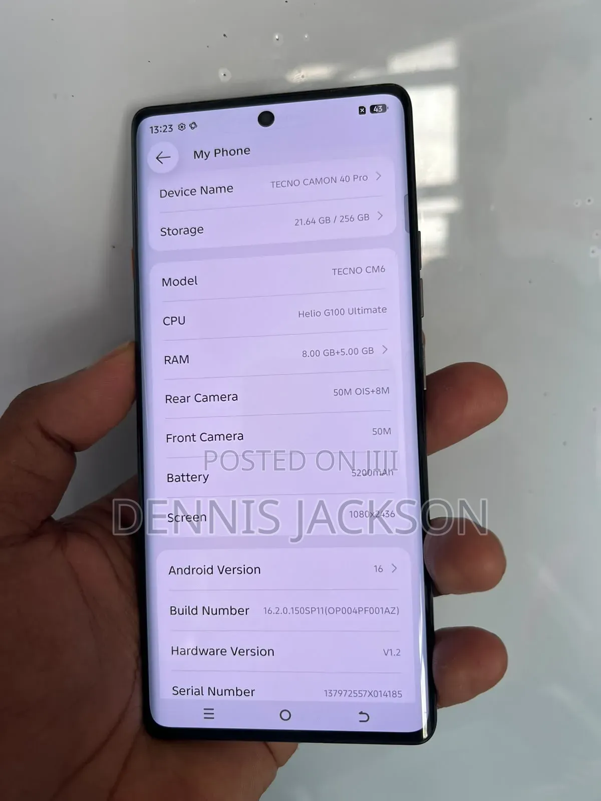 Tecno Camon 40 Pro 4G 256 GB Gray