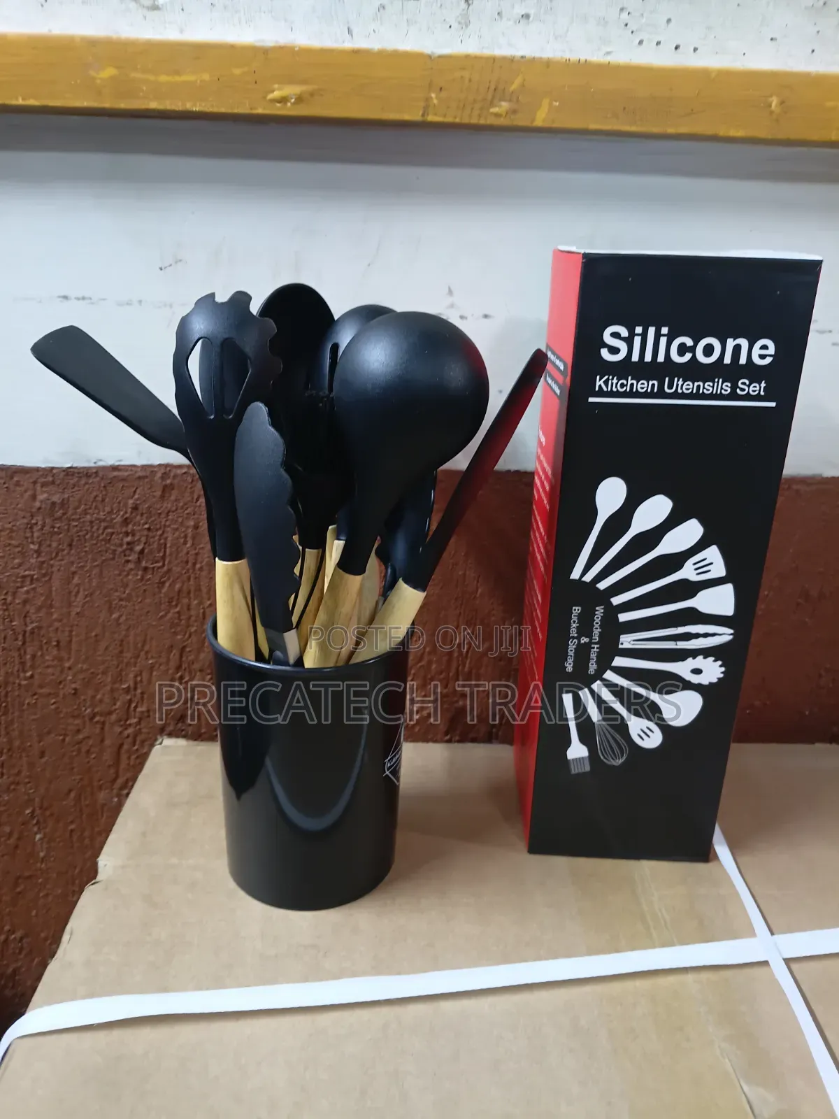 Black Silicone Cooking Spoons – Complete Kitchen Set