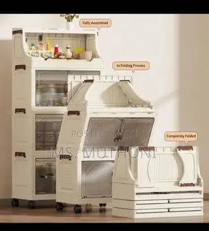5-Tier Folding Storage Cabinet