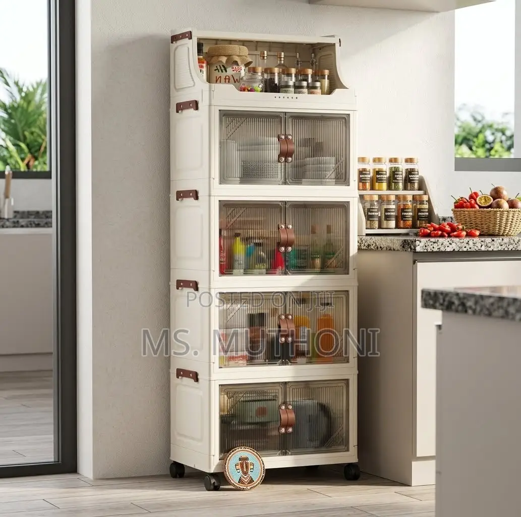 5-Tier Folding Storage Cabinet