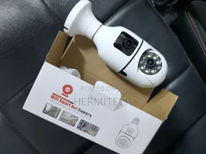 Dual Lens Bulb CCTV Camera With Full-Colour Night Vision