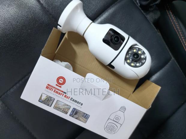 Dual Lens Bulb CCTV Camera With Full-Colour Night Vision