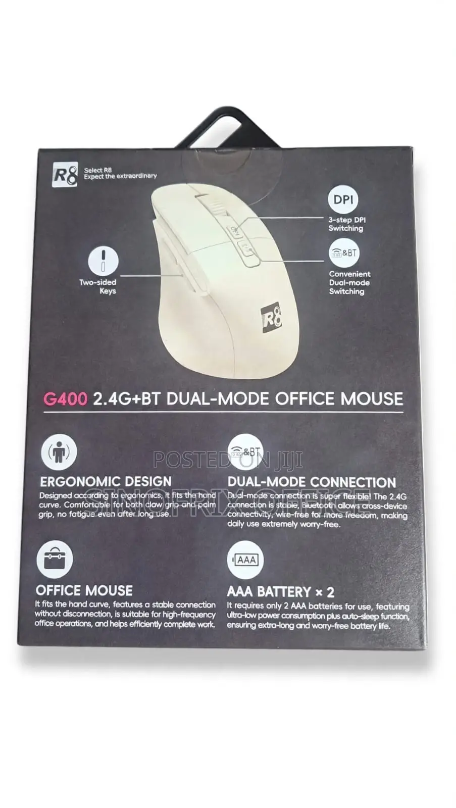 G400 R8 Bluetooth & 2.4G Wireless Office Mouse