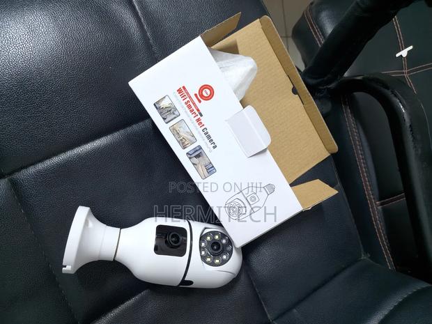 Dual Lens Bulb CCTV Camera With Motion Detection Alerts