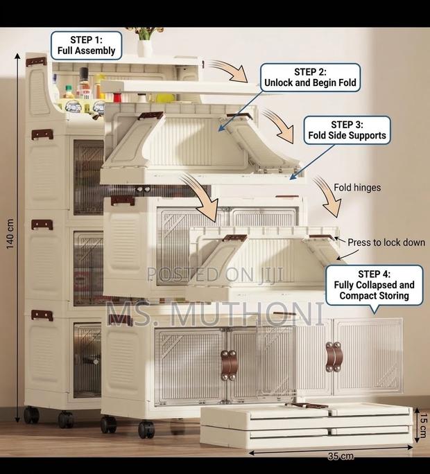 Foldable 5-Layer Organizer Wardrobe - thumbnail 2