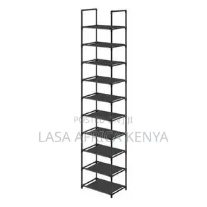 10-Tier Shoe Rack - Black