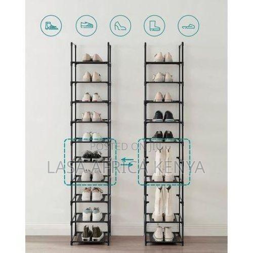10-Tier Shoe Rack - Black - thumbnail 3
